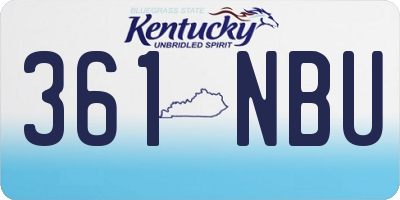 KY license plate 361NBU