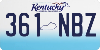 KY license plate 361NBZ