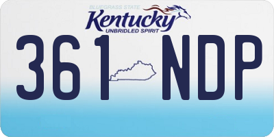 KY license plate 361NDP