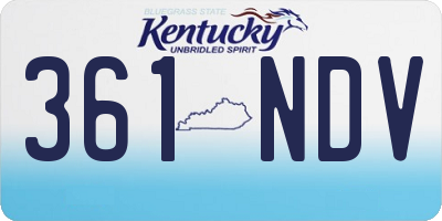 KY license plate 361NDV