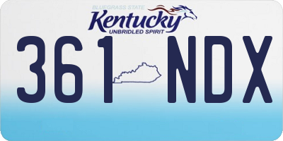 KY license plate 361NDX