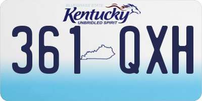 KY license plate 361QXH