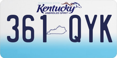 KY license plate 361QYK