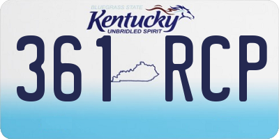 KY license plate 361RCP