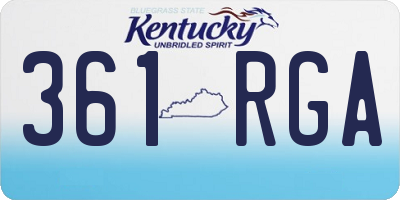 KY license plate 361RGA