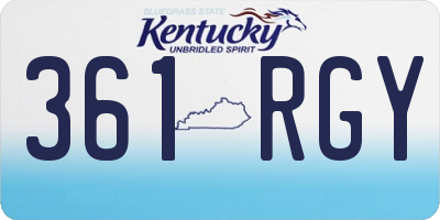 KY license plate 361RGY