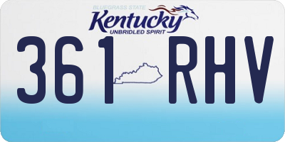 KY license plate 361RHV