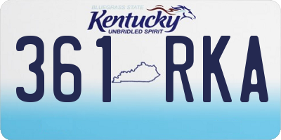 KY license plate 361RKA