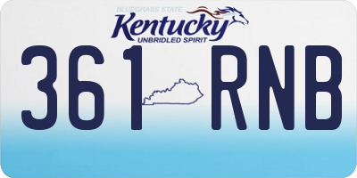 KY license plate 361RNB