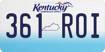 KY license plate 361ROI