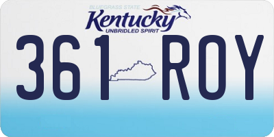 KY license plate 361ROY