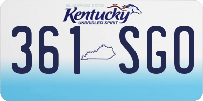 KY license plate 361SGO