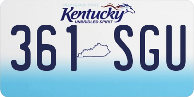 KY license plate 361SGU