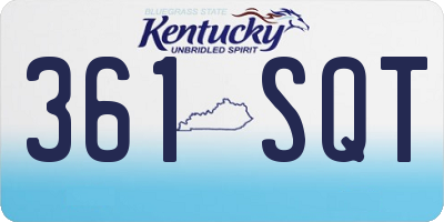 KY license plate 361SQT