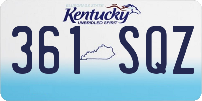 KY license plate 361SQZ