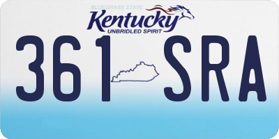 KY license plate 361SRA