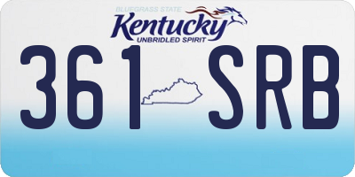 KY license plate 361SRB