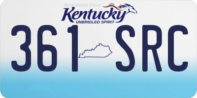 KY license plate 361SRC