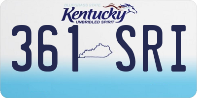 KY license plate 361SRI