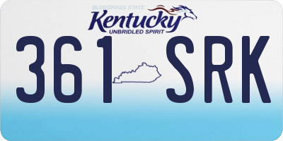 KY license plate 361SRK