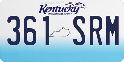 KY license plate 361SRM
