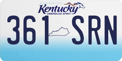 KY license plate 361SRN