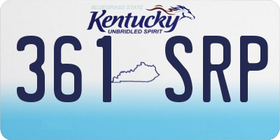 KY license plate 361SRP