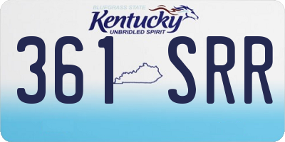 KY license plate 361SRR