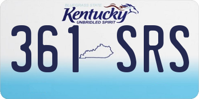 KY license plate 361SRS