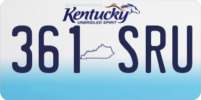 KY license plate 361SRU