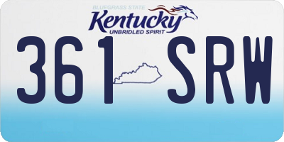 KY license plate 361SRW