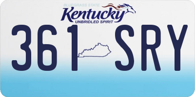 KY license plate 361SRY