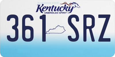KY license plate 361SRZ