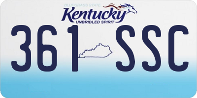 KY license plate 361SSC