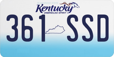 KY license plate 361SSD
