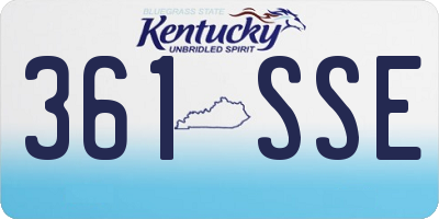 KY license plate 361SSE