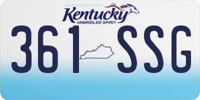 KY license plate 361SSG