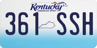 KY license plate 361SSH