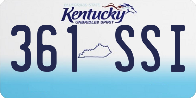 KY license plate 361SSI