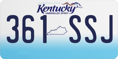 KY license plate 361SSJ