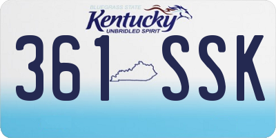 KY license plate 361SSK