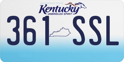 KY license plate 361SSL