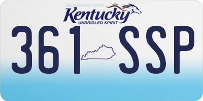KY license plate 361SSP
