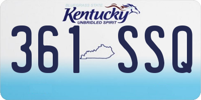KY license plate 361SSQ