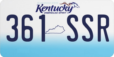 KY license plate 361SSR