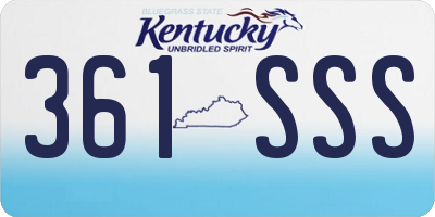 KY license plate 361SSS