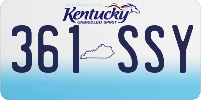 KY license plate 361SSY