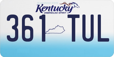 KY license plate 361TUL