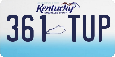KY license plate 361TUP