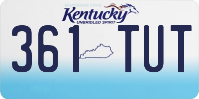 KY license plate 361TUT